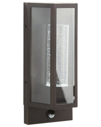 Beliani Outdoor Wall Light Led Brown Iron Glass 33 Cm With Motion Sensor - thumbnail 3