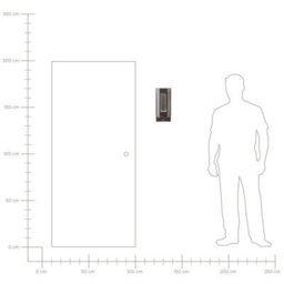 Beliani Outdoor Wall Light Led Brown Iron Glass 33 Cm With Motion Sensor - thumbnail 7