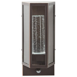 Beliani Outdoor Wall Light Led Brown Iron Glass 33 Cm With Motion Sensor - thumbnail 2