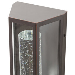 Beliani Outdoor Wall Light Led Brown Iron Glass 33 Cm With Motion Sensor - thumbnail 4