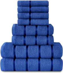 Gc Gaveno Cavailia 8 Piece Bostonian Oasis Towel Bale Set Royal Blue Quick Dry And Super Obsorbent Towel