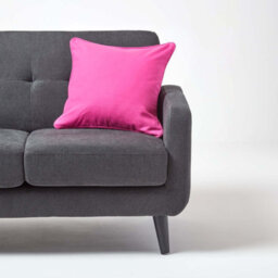 Homescapes Cotton Plain Cerise Cushion Cover, 30 X 30 Cm - thumbnail 4