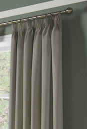 Luxury Living Essential Room Darkening Pencil Pleat Curtains Silver - thumbnail 2