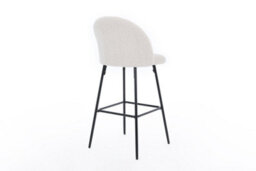 Nordlys Set Of 2 Bar Stools In Metal And White Bouclé Modern Design Style Dining Room - thumbnail 7