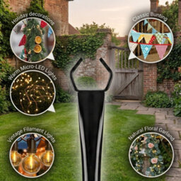 Kokoma 4Pcs Outdoor String Light Poles With Hooks For Garden Decor - thumbnail 3