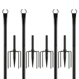 Kokoma 4Pcs Outdoor String Light Poles With Hooks For Garden Decor - thumbnail 7