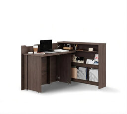 Arte Bed Concept Oak Dunin Convertible Hidden Desk 115Cm - Left-Hand Folding Home Office Desk - thumbnail 2