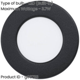 Loops Sleek Modern Black Led Ceiling Light For Indoor Spaces - Stylish Semi-Flush Fixture - thumbnail 2