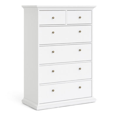 Furniture To Go Paris Chest Of 6 Drawers In White - image 1