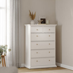 Furniture To Go Paris Chest Of 6 Drawers In White - thumbnail 8