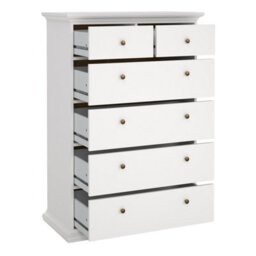 Furniture To Go Paris Chest Of 6 Drawers In White - thumbnail 5