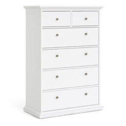 Furniture To Go Paris Chest Of 6 Drawers In White - thumbnail 1