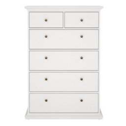 Furniture To Go Paris Chest Of 6 Drawers In White - thumbnail 2