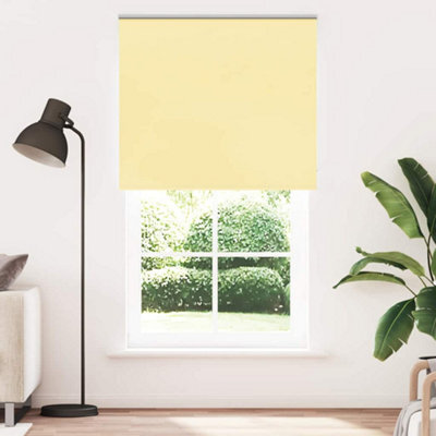 Berkfield Durable Roller Blind Blackout Yellow 135X230 Cm Fabric Width 131.6 Cm Polyester