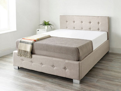 Aspire End Lift Ottoman Storage Bed Super King, Beige Linen - image 1