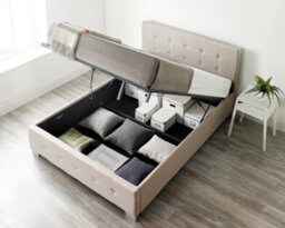 Aspire End Lift Ottoman Storage Bed Super King, Beige Linen - thumbnail 5