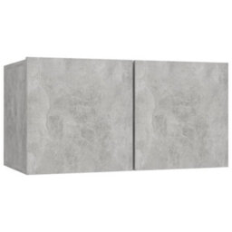 Berkfield Sturdy 6 Piece Tv Cabinet Set Concrete Grey Engineered Wood - thumbnail 6