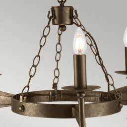 Luminosa Lighting Elstead Cromwell Chandelier 3 Light Old Bronze Finish, E14 - thumbnail 4