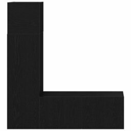 Berkfield 3 Piece Tv Cabinet Set In Black Oak, Made From Engineered Wood. - thumbnail 5
