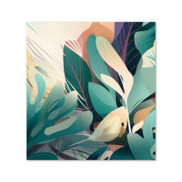 Warren Reed Designer Abstract Tropical Leaves Premium Glass Kitchen Splashback W600mm X H750mm - thumbnail 2