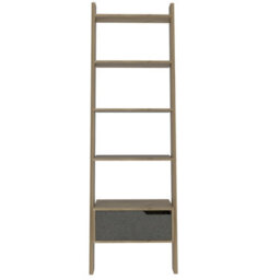 Core Products Manhattan Tall Ladder Bookcase - Bleached Pine And Stone Effect, H178.6Cm X W56.0Cm X D39.0Cm - thumbnail 2