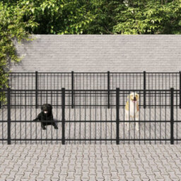 Walplus Outdoor Dog Kennel Steel 26.35 M²