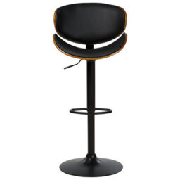 Beliani Set Of 2 Bar Chairs Rotterdam Ii Faux Leather Swivel Black - thumbnail 7
