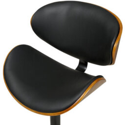 Beliani Set Of 2 Bar Chairs Rotterdam Ii Faux Leather Swivel Black - thumbnail 9