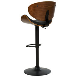 Beliani Set Of 2 Bar Chairs Rotterdam Ii Faux Leather Swivel Black - thumbnail 8