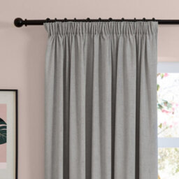 furn. Furn Soft Chenille Blackout Pencil Pleat Curtain Pair, Silver, (W) 229 X (D) 229Cm - thumbnail 6