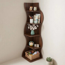 5 Tier Corner Shelf Display Bookcase Freestanding Storage Unit Home Furniture - thumbnail 5