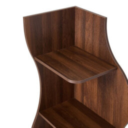 5 Tier Corner Shelf Display Bookcase Freestanding Storage Unit Home Furniture - thumbnail 4