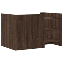 Berkfield Coffee Table Brown Oak 80X50X50 Cm Engineered Wood - thumbnail 6