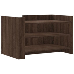 Berkfield Coffee Table Brown Oak 80X50X50 Cm Engineered Wood - thumbnail 2