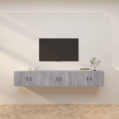 Berkfield Wall-Mounted Tv Cabinets 3 Pcs Grey Sonoma 80X34.5X40 Cm - image 1