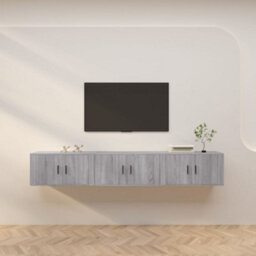 Berkfield Wall-Mounted Tv Cabinets 3 Pcs Grey Sonoma 80X34.5X40 Cm - thumbnail 1