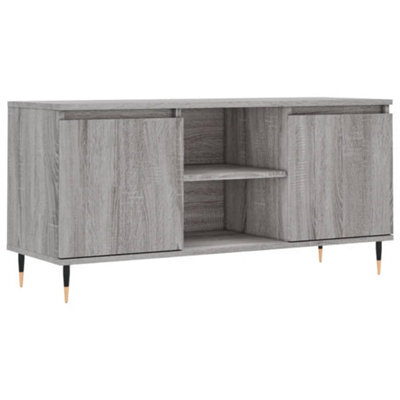 Berkfield Sturdy Tv Cabinet Grey Sonoma 104X35X50 Cm Engineered Wood - image 1