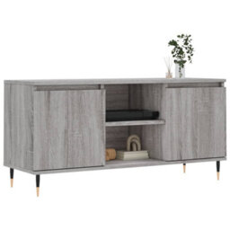 Berkfield Sturdy Tv Cabinet Grey Sonoma 104X35X50 Cm Engineered Wood - thumbnail 3