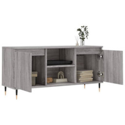Berkfield Sturdy Tv Cabinet Grey Sonoma 104X35X50 Cm Engineered Wood - thumbnail 4