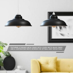 Pendant Ceiling Light Shade, Retro Kitchen Ceiling Lights Vintage Metal Loft Bar Hanging Chandelier Lighting Rustic Lamp Shade - thumbnail 5
