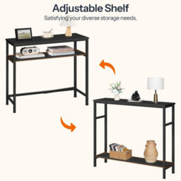 80X24X80Cm Black Hallway Console Side Sofa Table - thumbnail 5