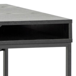 Wyld Haus El Paso Black 1-Drawer Wooden Office Desk With Matte Laminate Top And Powder-Coated Sledge Base - thumbnail 8