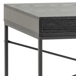 Wyld Haus El Paso Black 1-Drawer Wooden Office Desk With Matte Laminate Top And Powder-Coated Sledge Base - thumbnail 7