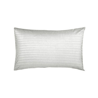 Belledorm 540 Thread Count Satin Stripe Housewife Pillowcases (Pair) Ivory (One Size) - image 1