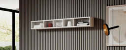Arte Sleek Toledo 02 Wall Shelf 169Cm In Pure White Matt - Modern Storage Solution For Minimalist Homes - thumbnail 2