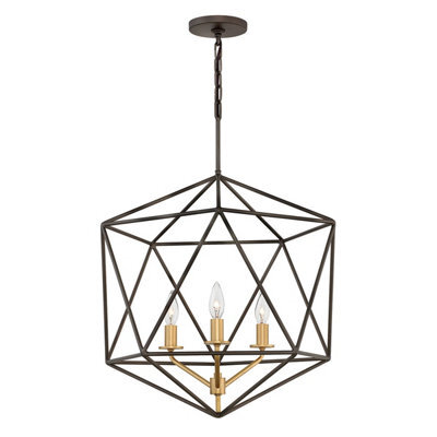 Luminosa Lighting Astrid 3 Light Cage Pendant Chandelier Metallic Matte Bronze - image 1
