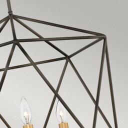 Luminosa Lighting Astrid 3 Light Cage Pendant Chandelier Metallic Matte Bronze - thumbnail 3