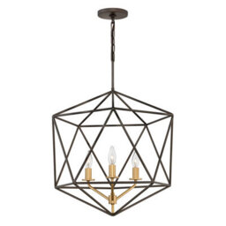 Luminosa Lighting Elstead Astrid 3 Light Cage Pendant Chandelier Metallic Matte Bronze