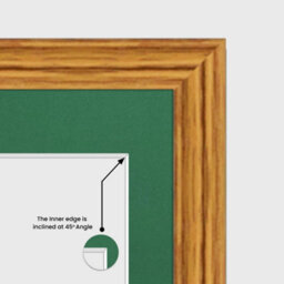 AK Frames 20X14 Oak Classic Multi Photo Frame With Emerald Mount - Holds 2 Apertures (2X) A4 Photos - thumbnail 7