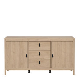 Furniture To Go Barcelona Sideboard 2 Doors + 3 Drawers In Jackson Hickory Oak - thumbnail 2